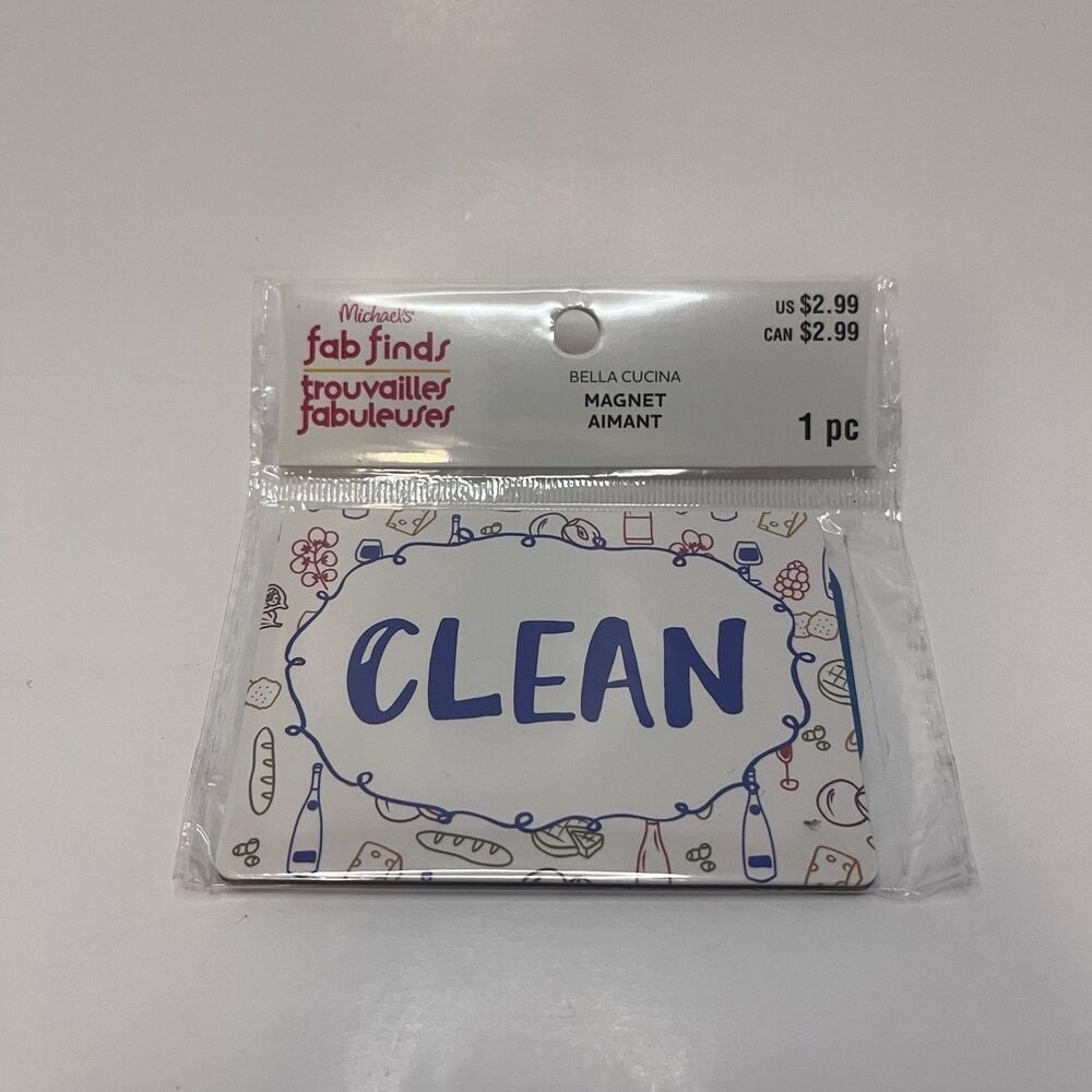 Double Sided Dishwasher Magnet Clean/Dirty - NEW